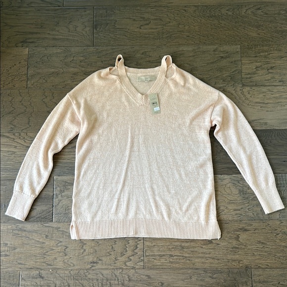 Loft-Women's small petite soft pink sweater - Picture 1 of 3